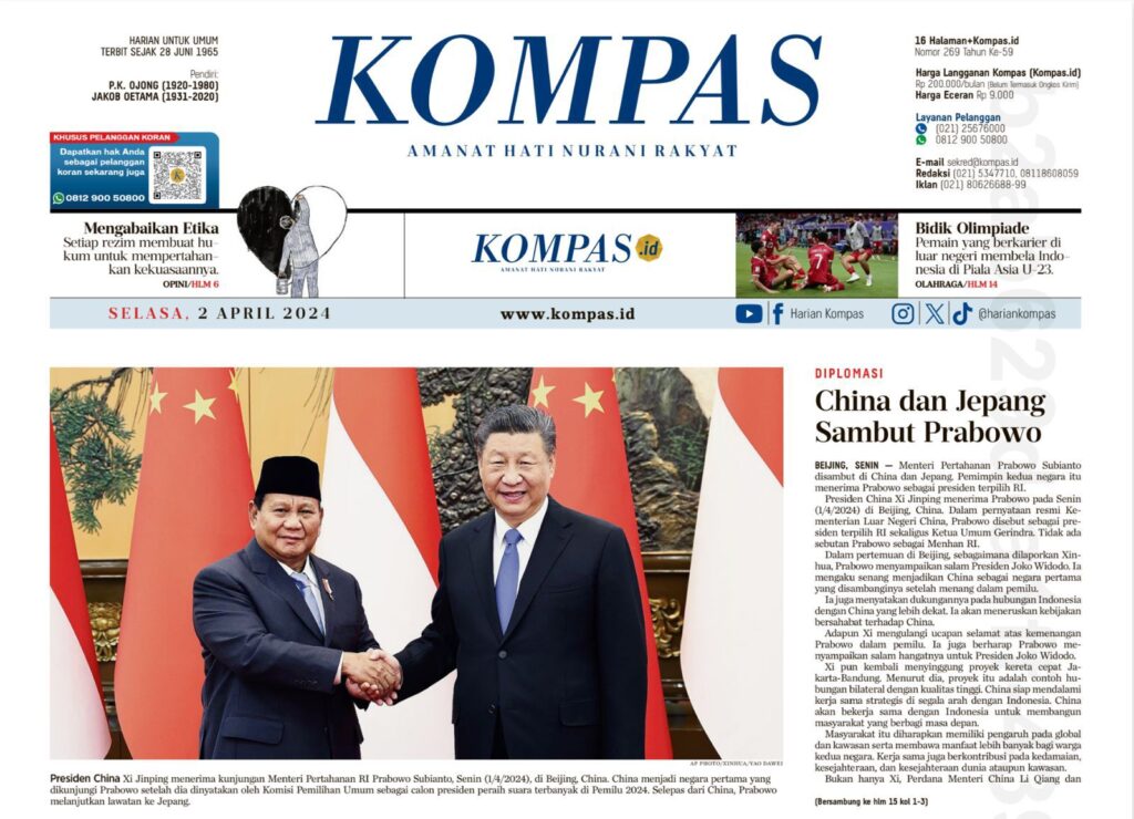 Prabowo Subianto Disambut dengan Hangat oleh China dan Jepang sebagai Presiden Terpilih