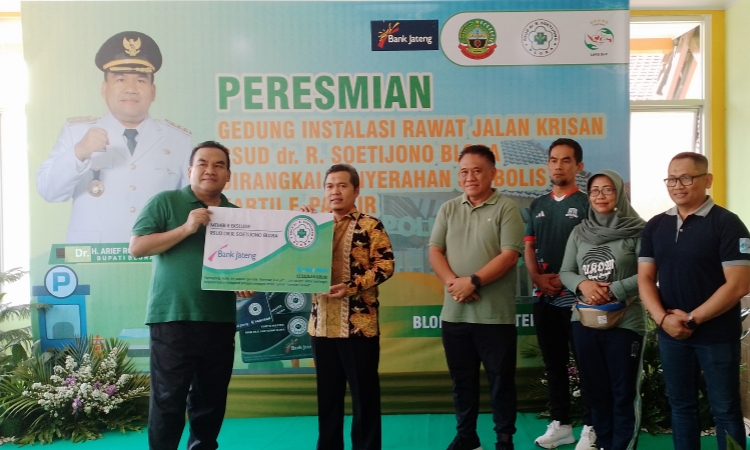 Bank Jateng dan RSUD Blora Menghadirkan E-Parkir dan Gedung Rawat Krisan