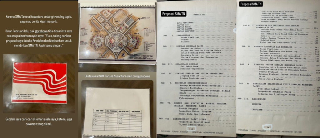 Putra Dokter Boyke Setiawan Mengungkap Arsip Proposal Prabowo Subianto untuk Mendirikan SMA Taruna Nusantara pada Tahun 1988