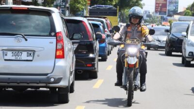 Kapolres Kediri Kota Turun ke Jalan Pantau Kemacetan Lebaran