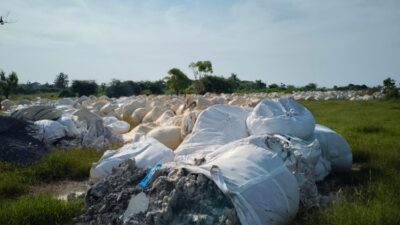 Penanganan Ribuan Ton Limbah Padat di Kebun Warga Kertosono Gresik