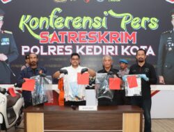Terekam CCTV Polresta Kediri Tangkap Residivis Rumah Kos